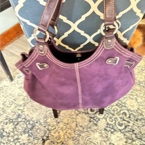 Elegant Purple Suede Women's Bag